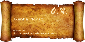 Okenka Móric névjegykártya